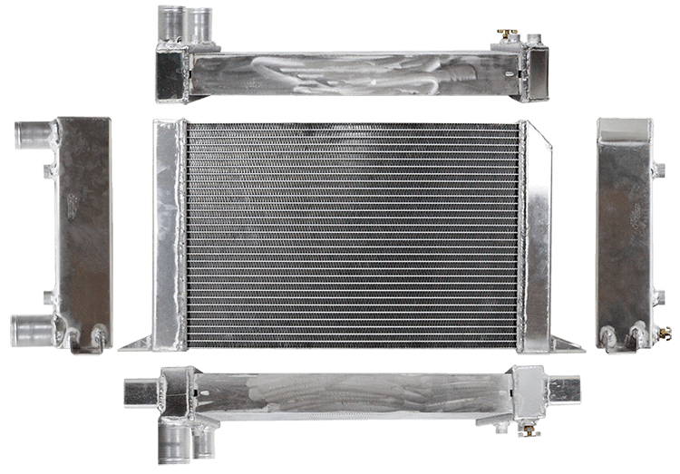 Northern Radiator 204111 Scirocco-Style Drag Race All Aluminum Radiator without Filler Neck