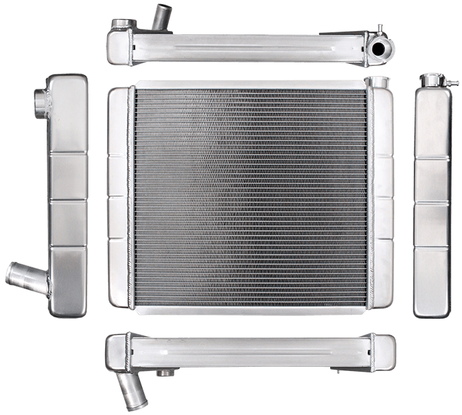 Northern Radiator 204118 Race Pro Radiator - 24 x 19 GM Double Pass With Threaded Inlet Connection