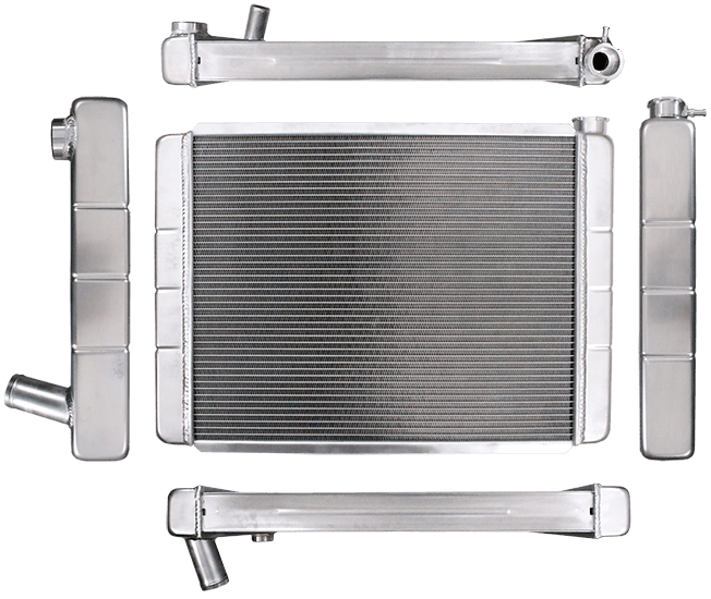 Northern Radiator 204120 Race Pro Radiator - 28 x 19 GM Double Pass With Threaded Inlet Connection