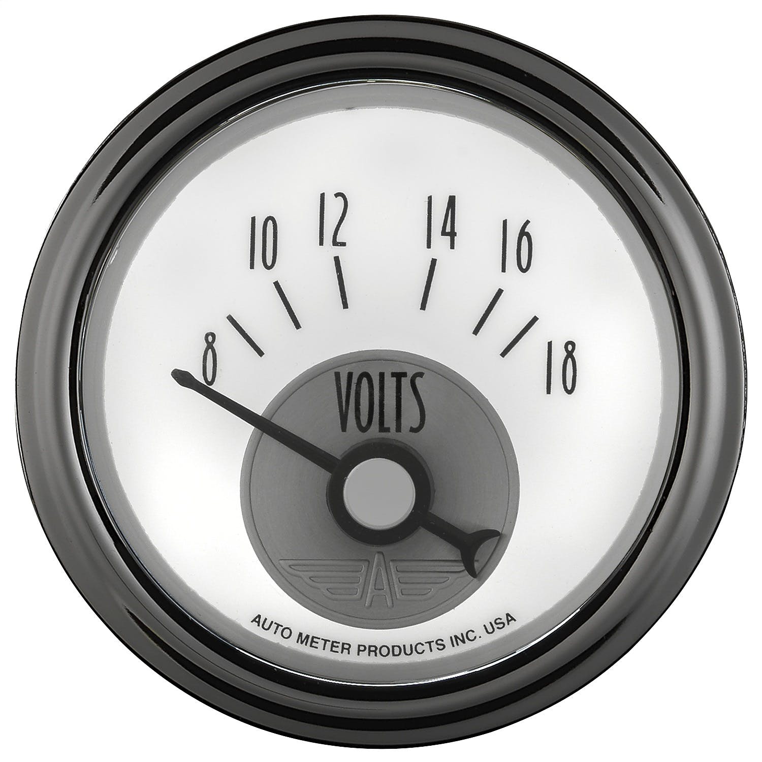 AutoMeter Products 2094 Gauge; Voltmeter; 2 1/16in.; 18V; Elec; Prestige Pearl