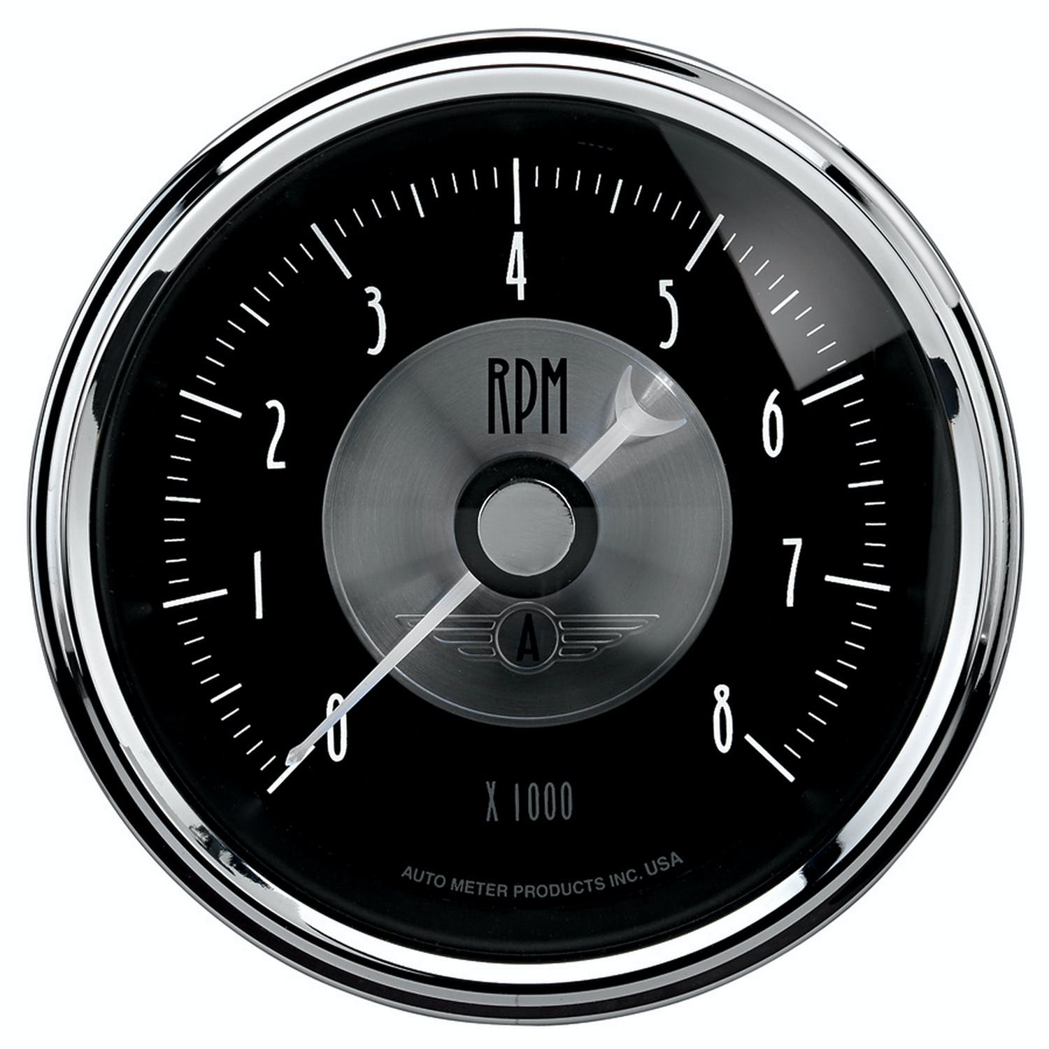 AutoMeter Products 2096 Gauge; Tachometer; 3 3/8in.; 8k RPM; In-Dash; Prestige Blk. Diamond