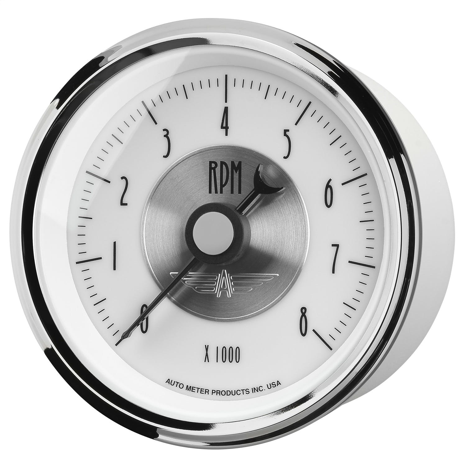 AutoMeter Products 2098 Gauge; Tachometer; 3 3/8in.; 8k RPM; In-Dash; Prestige Pearl