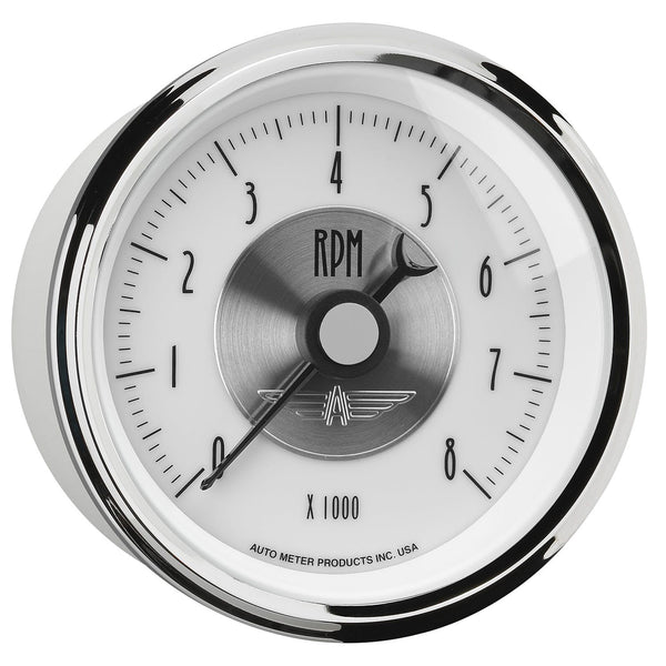 AutoMeter Products 2098 Gauge; Tachometer; 3 3/8in.; 8k RPM; In-Dash; Prestige Pearl
