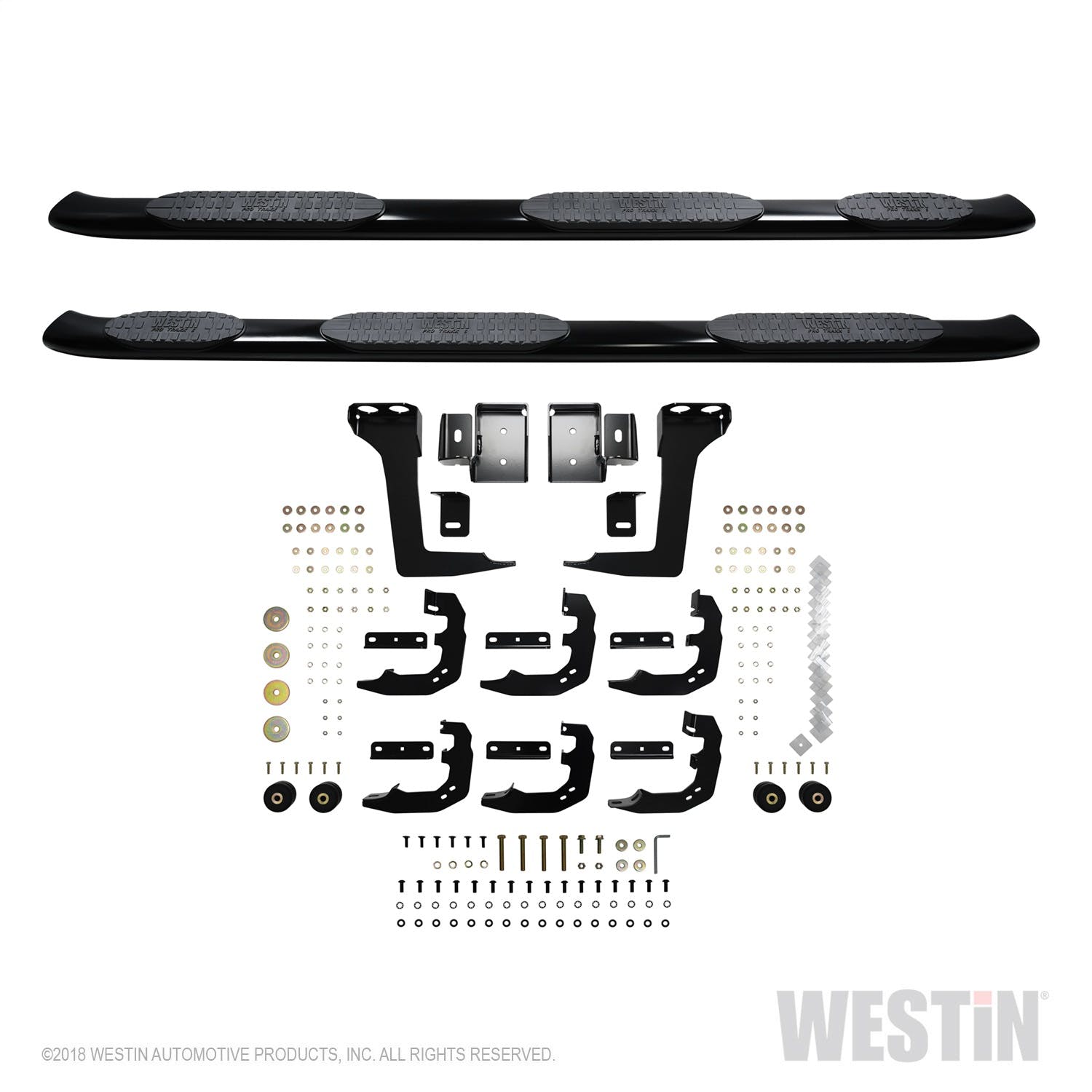 Westin Automotive 21-534705 Pro Traxx 5 Oval W2W Nerf Step Bars Black