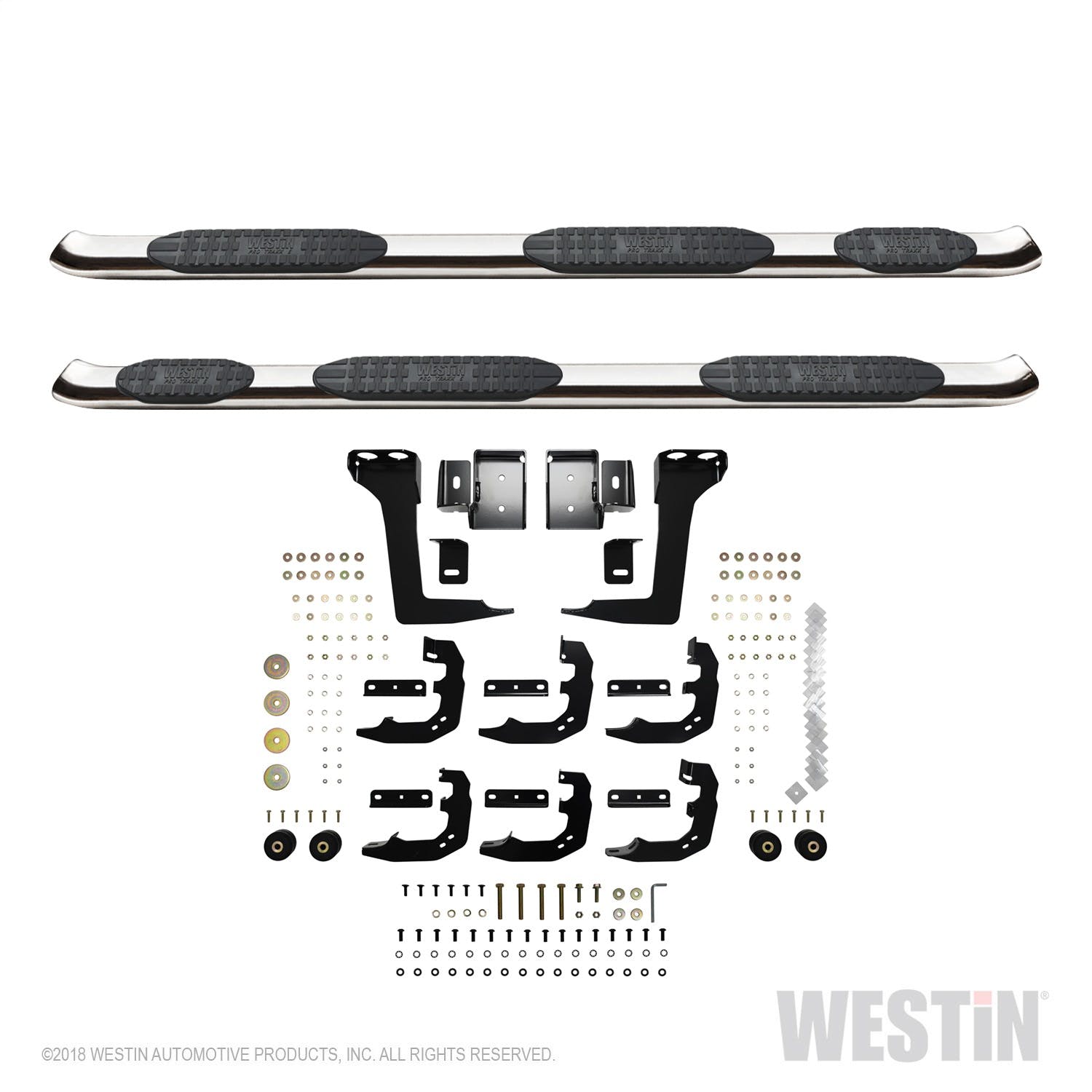 Westin Automotive 21-534730 Pro Traxx 5 Oval W2W Nerf Step Bars Stainless Steel