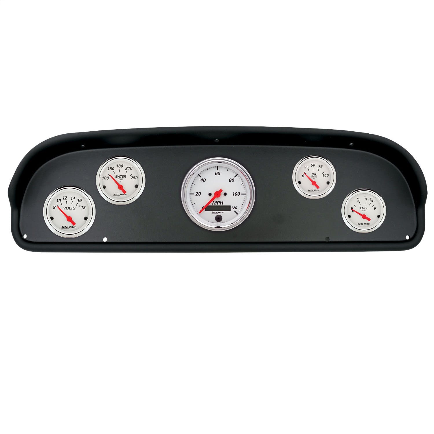 AutoMeter Products 2100-03 5 Gauge Direct-Fit Dash Kit, Ford F100 57-60, Arctic White