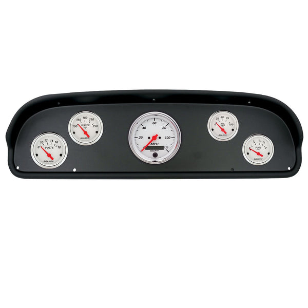 AutoMeter Products 2100-03 5 Gauge Direct-Fit Dash Kit, Ford F100 57-60, Arctic White