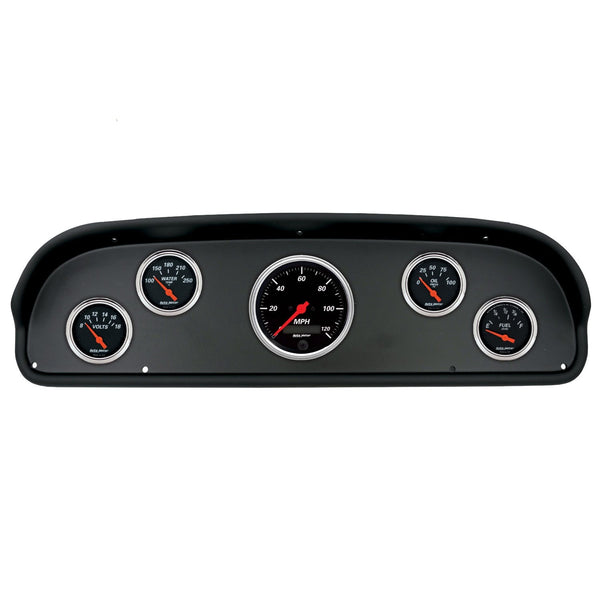 AutoMeter Products 2100-06 5 Gauge Direct-Fit Dash Kit, Ford F100 57-60, Designer Black