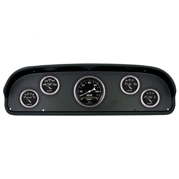 AutoMeter Products 2100-07 5 Gauge Direct-Fit Dash Kit, Ford F100 57-60, Old Tyme Black