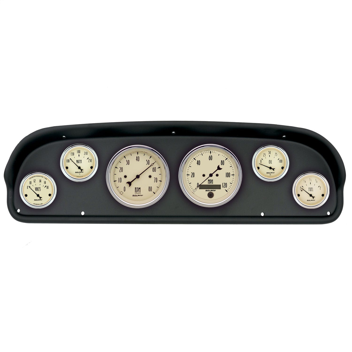 AutoMeter Products 2101-02 6 Gauge Direct-Fit Dash Kit, Ford F100 57-60, Antique Beige