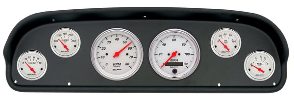 AutoMeter Products 2101-03 6 Gauge Direct-Fit Dash Kit, Ford F100 57-60, Arctic White