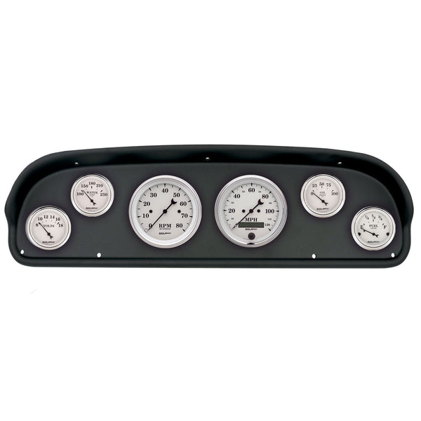 AutoMeter Products 2101-08 6 Gauge Direct-Fit Dash Kit, Ford F100 57-60, Old Tyme White