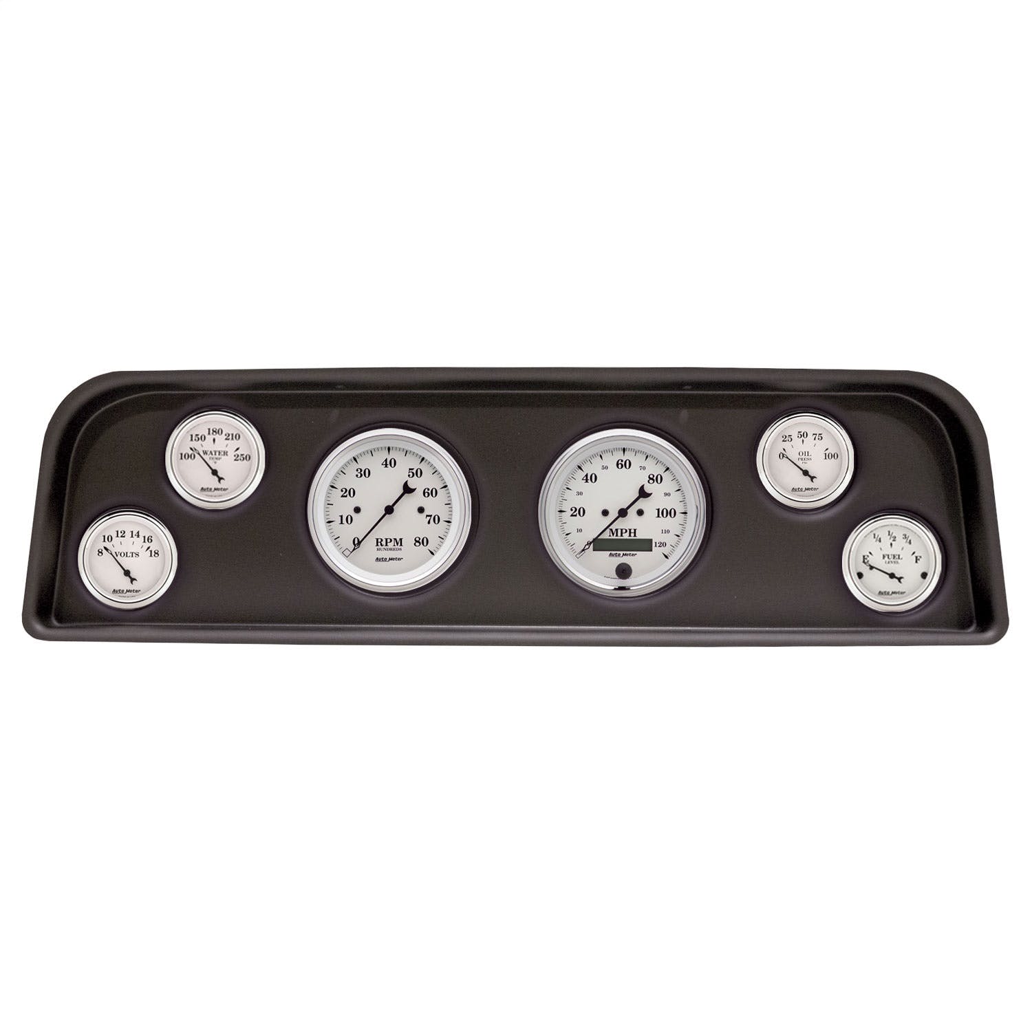 AutoMeter Products 2104-08 6 Gauge Direct-Fit Dash Kit, GMC Truck 60-66, Old Tyme White