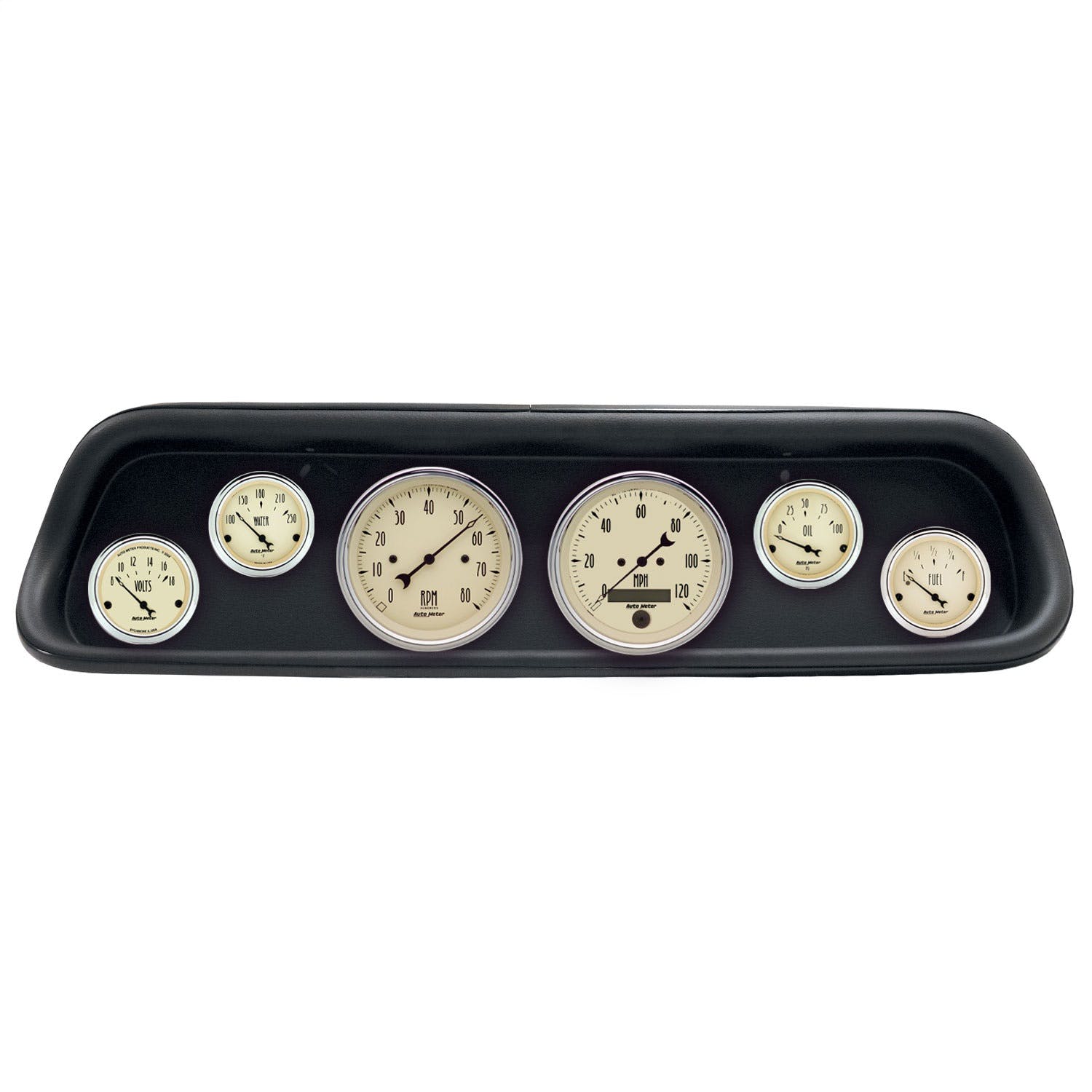 AutoMeter Products 2107-02 6 Gauge Direct-Fit Dash Kit, Ford Mustang 64-65, Antique Beige