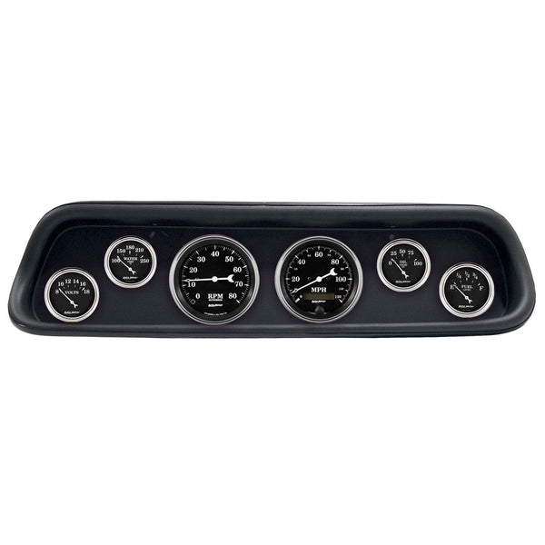 AutoMeter Products 2107-07 6 Gauge Direct-Fit Dash Kit, Ford Mustang 64-65, Old Tyme Black