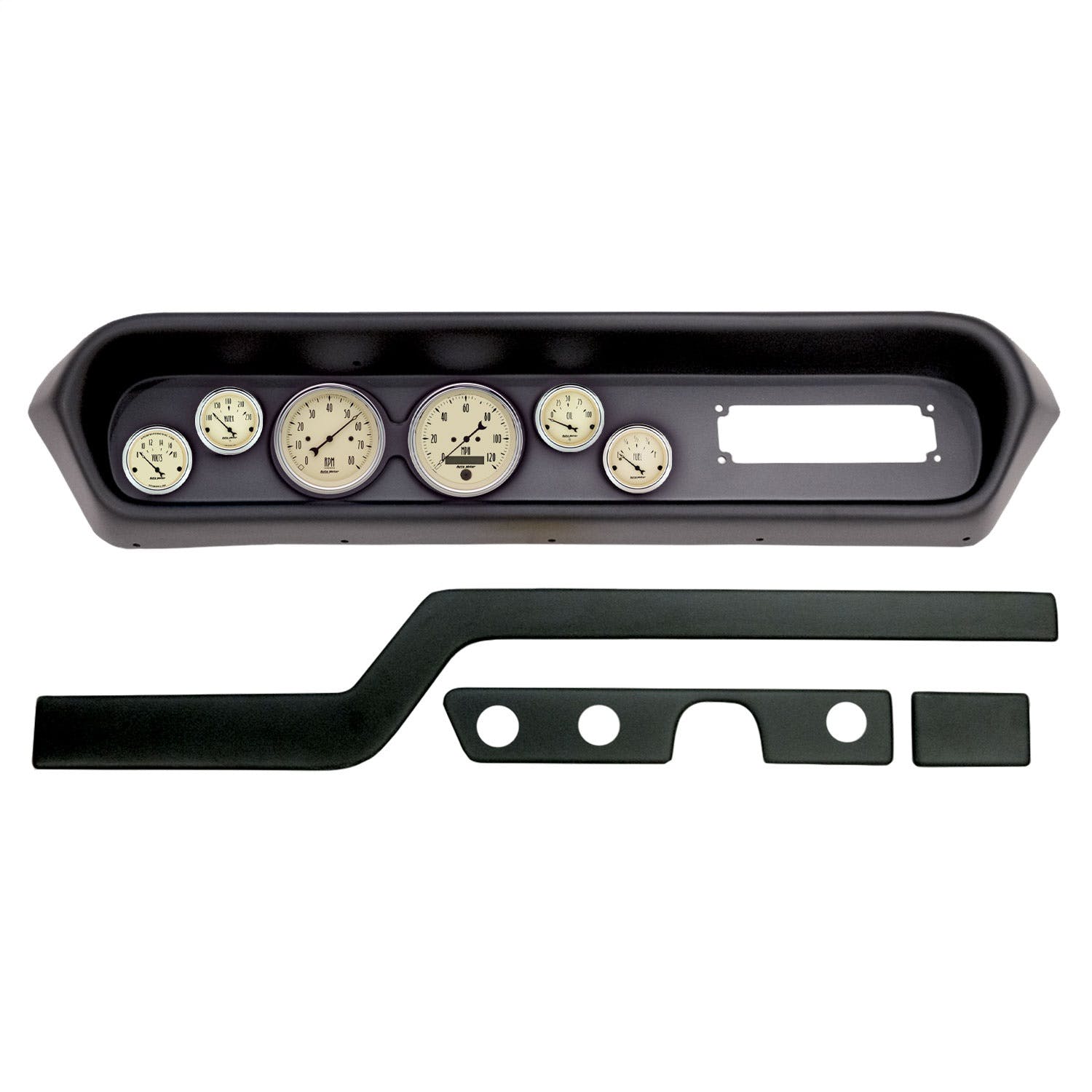 AutoMeter Products 2108-02 6 Gauge Direct-Fit Dash Kit, Pontiac GTO/Lemans 64-65, Antique Beige