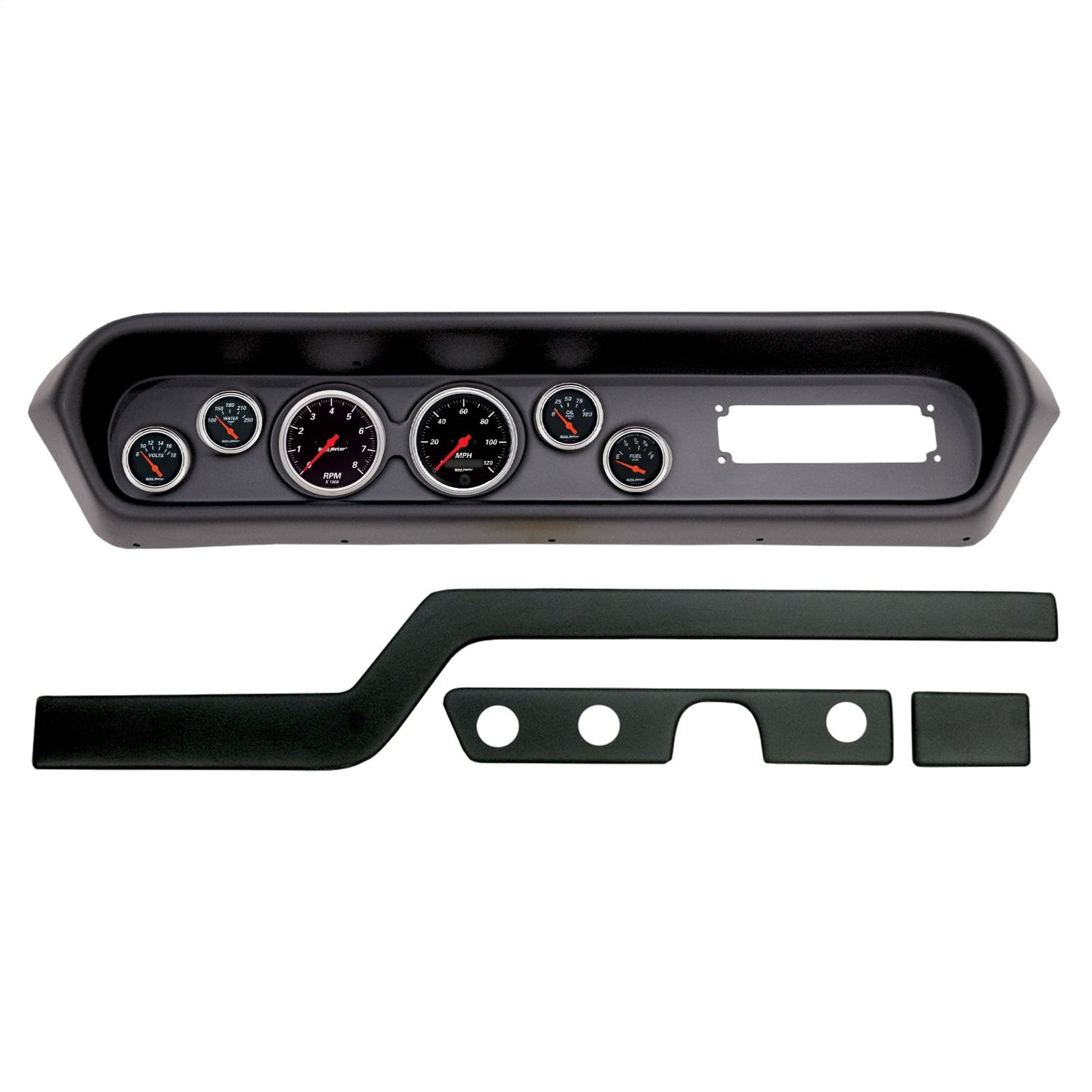 AutoMeter Products 2108-06 6 Gauge Direct-Fit Dash Kit, Pontiac GTO/Lemans 64-65, Designer Black