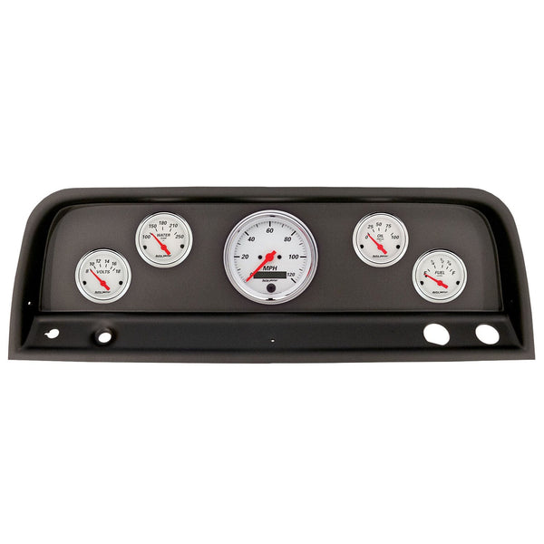AutoMeter Products 2109-03 5 Gauge Direct-Fit Dash Kit, Chevrolet Truck 64-66, Arctic White