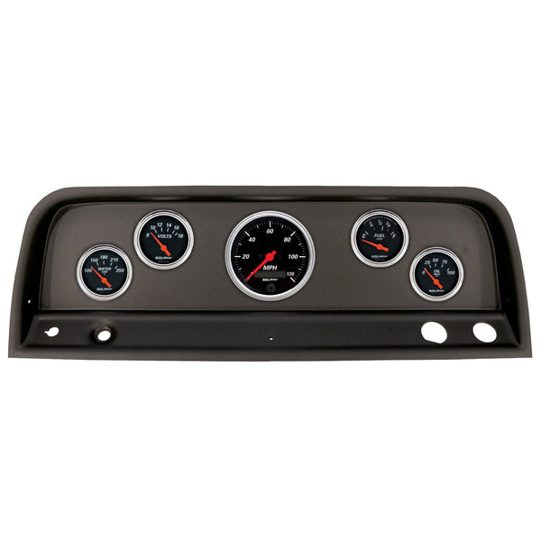 AutoMeter Products 2109-06 5 Gauge Direct-Fit Dash Kit, Chevrolet Truck 64-66, Designer Black