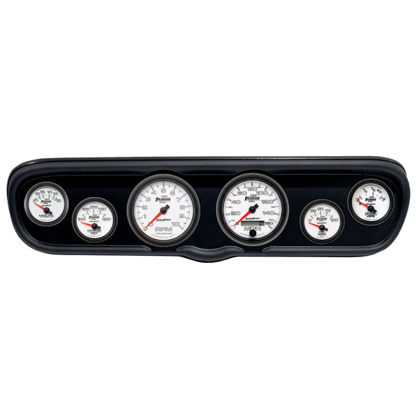 AutoMeter Products 2110-10 6 Gauge Direct-Fit Dash Kit, Ford Mustang 66, Old Tyme White