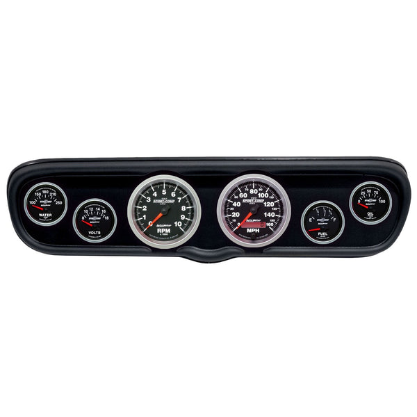 AutoMeter Products 2110-12 6 Gauge Direct-Fit Dash Kit, Ford Mustang 66, Sport-Comp