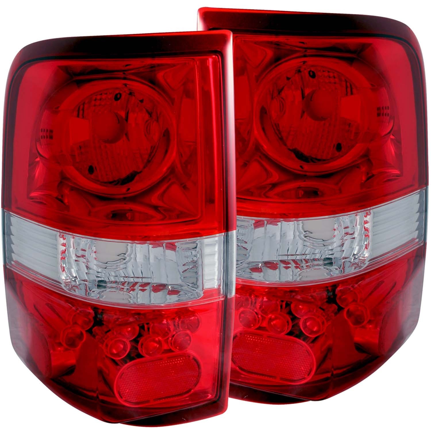 AnzoUSA 211058 Taillights Red/Clear - LED Style