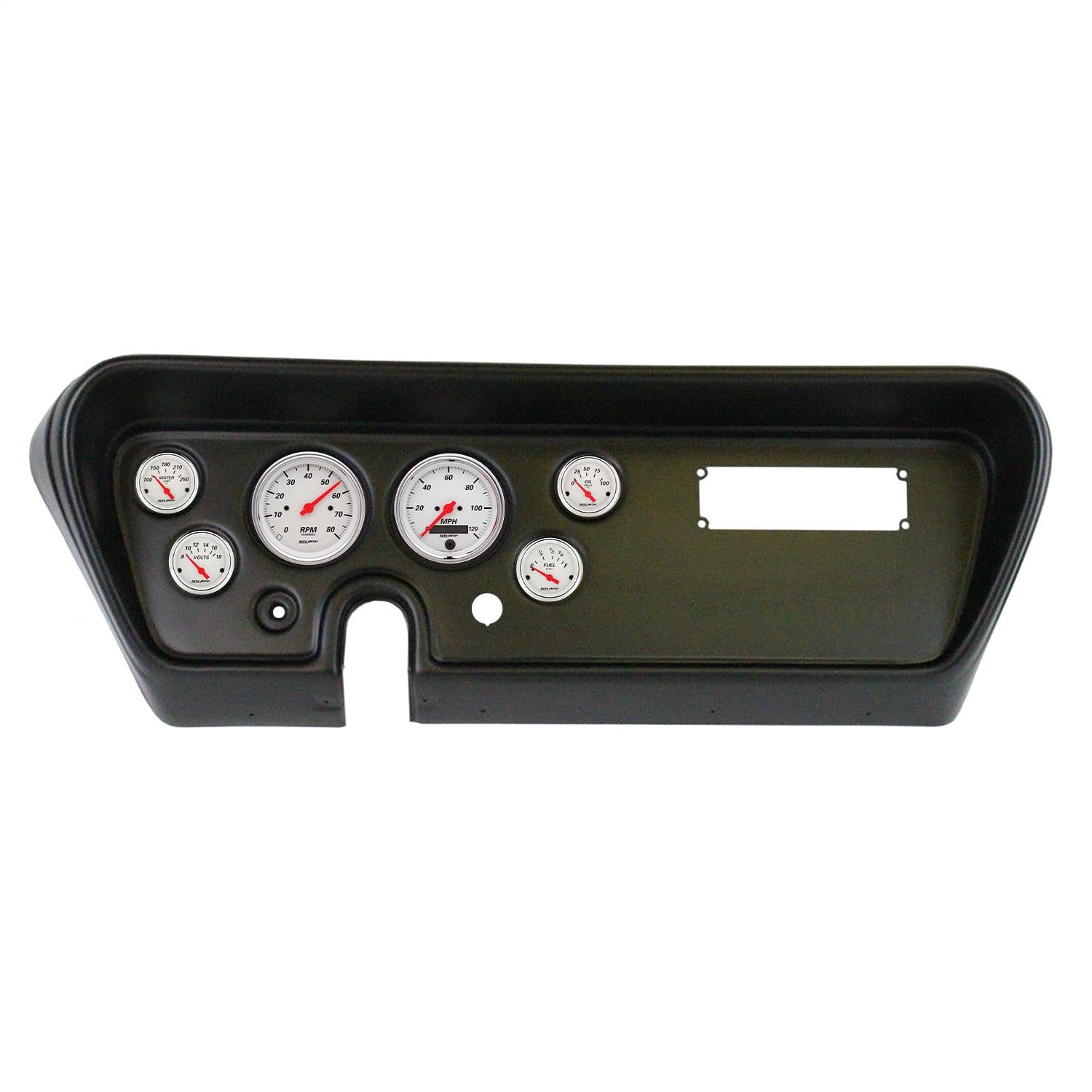 AutoMeter Products 2111-03 6 Gauge Direct-Fit Dash Kit, Pontiac GTO 66, Arctic White