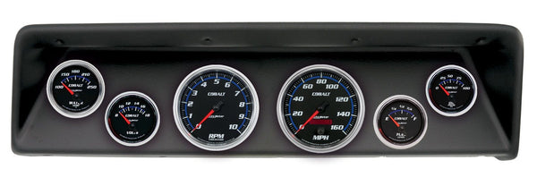 AutoMeter Products 2112-05 6 Gauge Direct-Fit Dash Kit, Chevrolet Nova 66-67, Cobalt