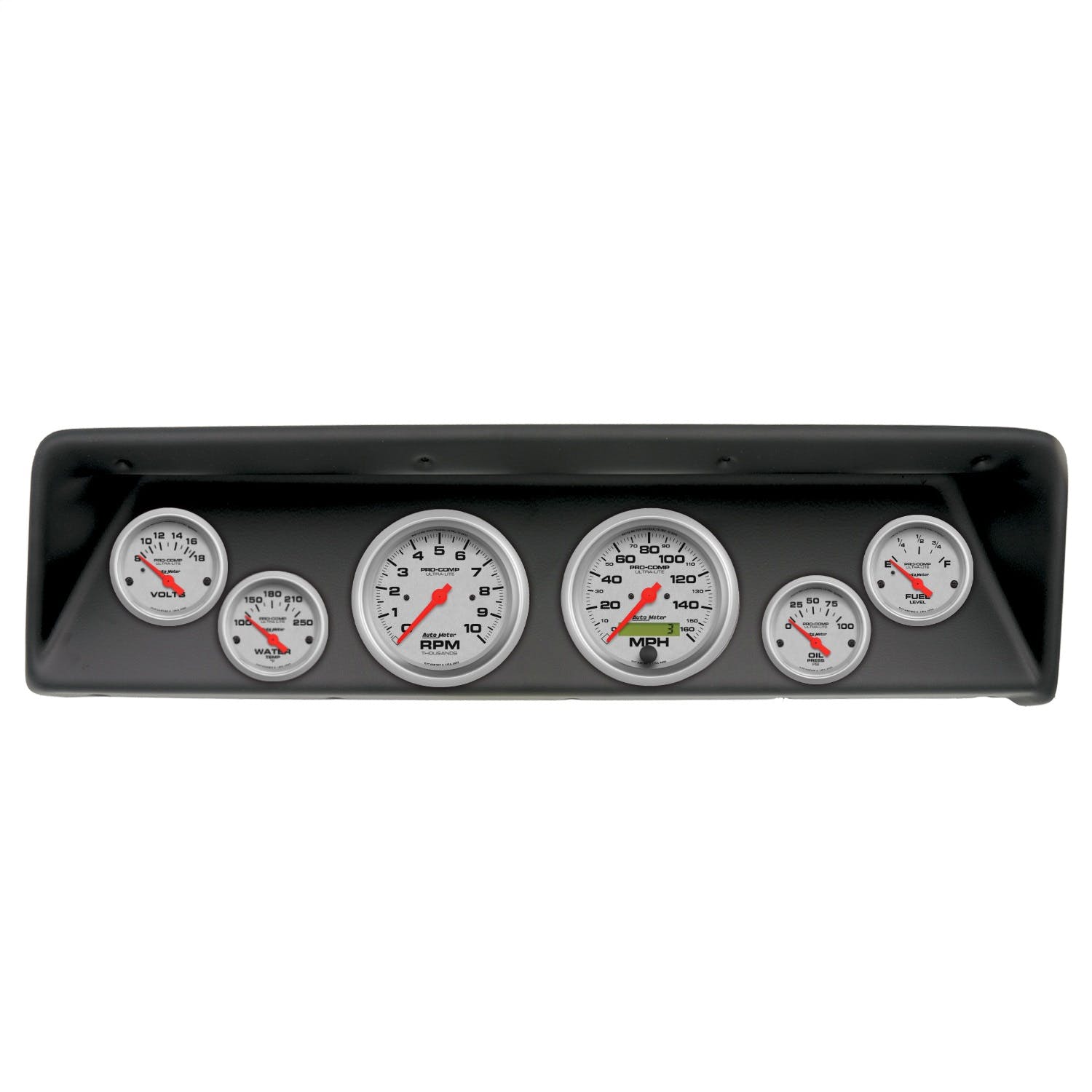 AutoMeter Products 2112-13 6 Gauge Direct-Fit Dash Kit, Chevrolet Nova 66-67, Ultra-Lite