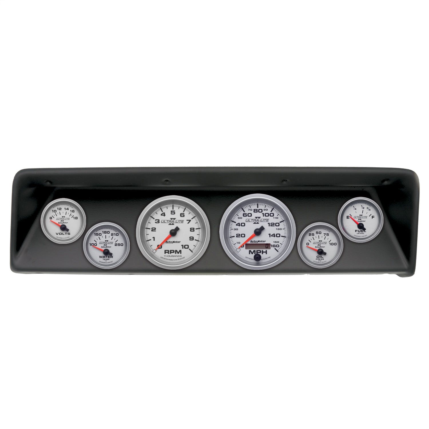 AutoMeter Products 2112-14 6 Gauge Direct-Fit Dash Kit, Chevrolet Nova 66-67, Ultra-Lite II