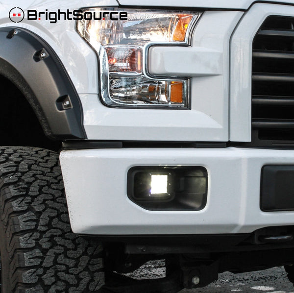 BrightSource 211235 Fits 2015+F150; 2017 F250/350 Single Cube Light. Left and Right; Brackets Only