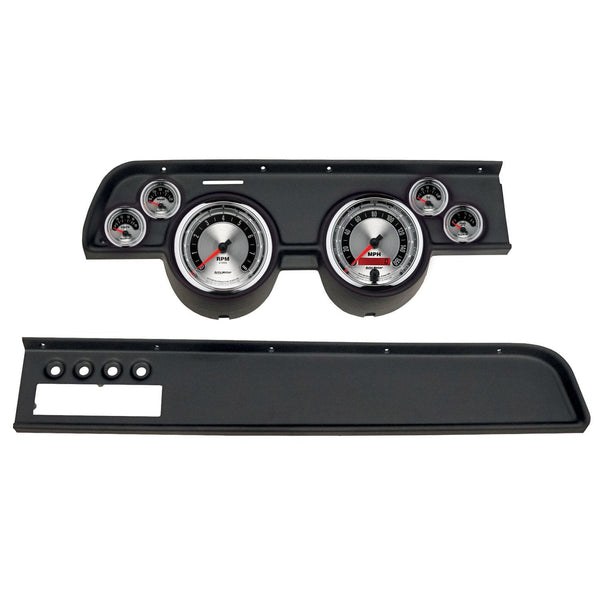 AutoMeter Products 2115-01 6 Gauge Direct-Fit Dash Kit, Mercury Cougar 67-68, American Muscle