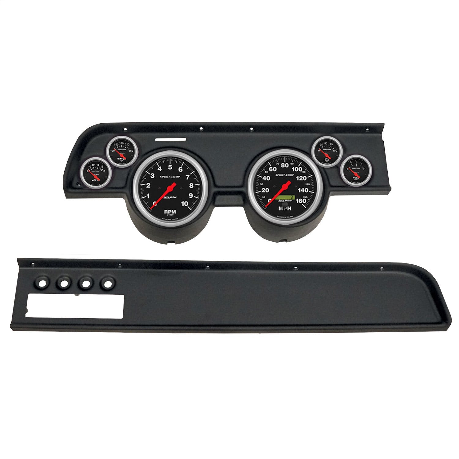 AutoMeter Products 2115-11 6 Gauge Direct-Fit Dash Kit, Mercury Cougar 67-68, Sport-Comp