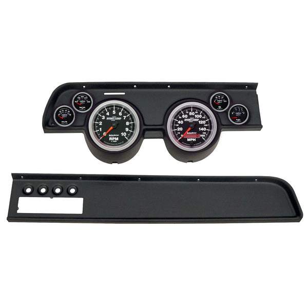 AutoMeter Products 2115-12 6 Gauge Direct-Fit Dash Kit, Mercury Cougar 67-68, Sport-Comp II