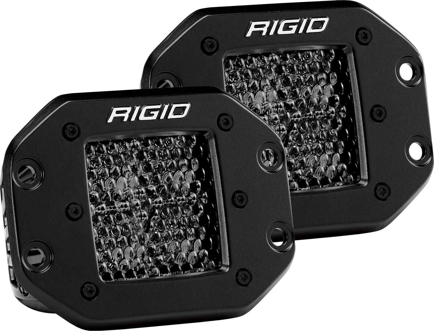 RIGID Industries 212513BLK D-Series Pro Spot Diffused Midnight Flush Mount | Pair