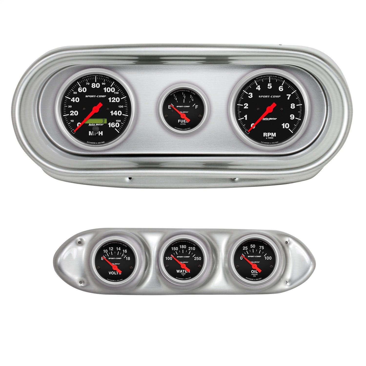 AutoMeter Products 2127-11 6 Gauge Direct-Fit Dash Kit, Nova 62-65, Sport-Comp