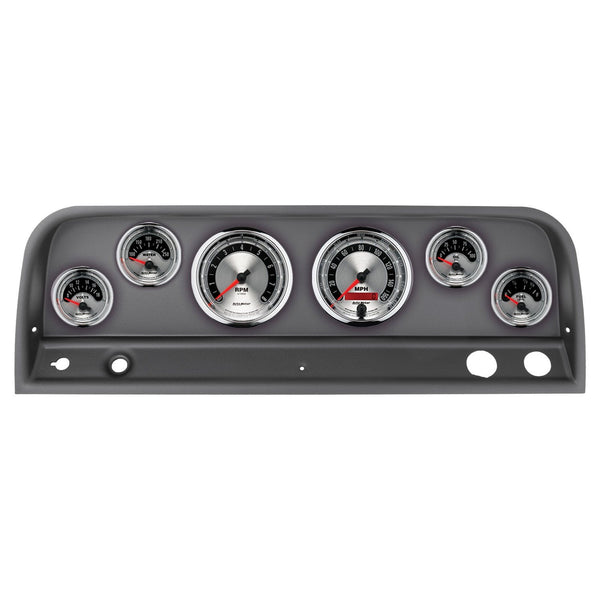 AutoMeter Products 2128-01 6 Gauge Direct-Fit Dash Kit, Chevy Truck 64-66, American Muscle
