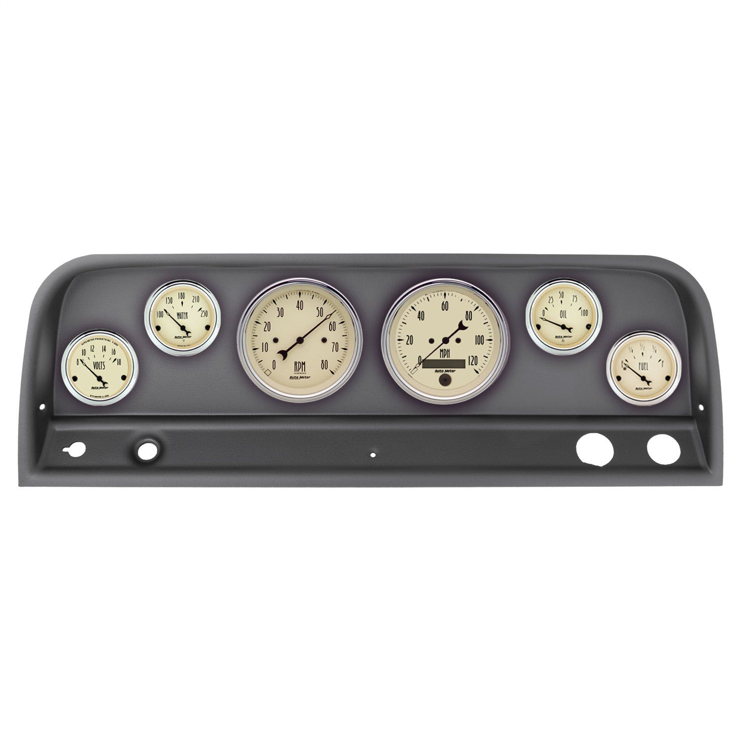 AutoMeter Products 2128-02 6 Gauge Direct-Fit Dash Kit, Chevy Truck 64-66, Antique Beige