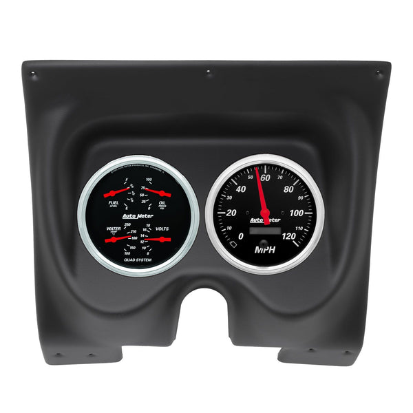 AutoMeter Products 2129-06 2 Gauge Direct Fit Dash Kit, Camaro/Firebird 67-68, Designer Black