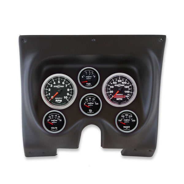 AutoMeter Products 2130-12 6 Gauge Direct-Fit Dash Kit, Camaro/Firebird 67-68, Sport-Comp II