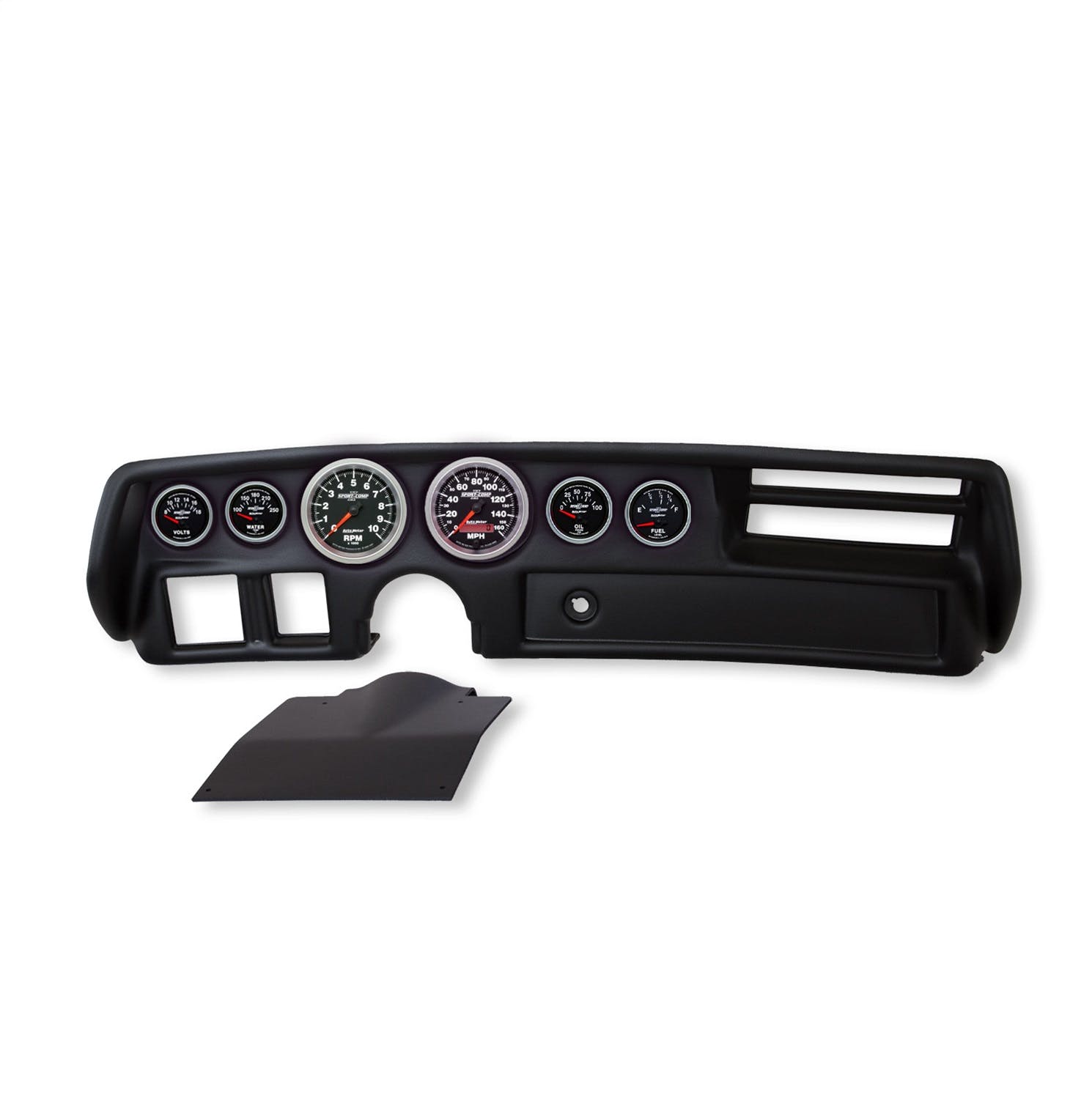 AutoMeter Products 2135-12 6 Gauge Direct-Fit Dash Kit, Chevelless/Elcamino/Monte 70-72, Sport-Comp II