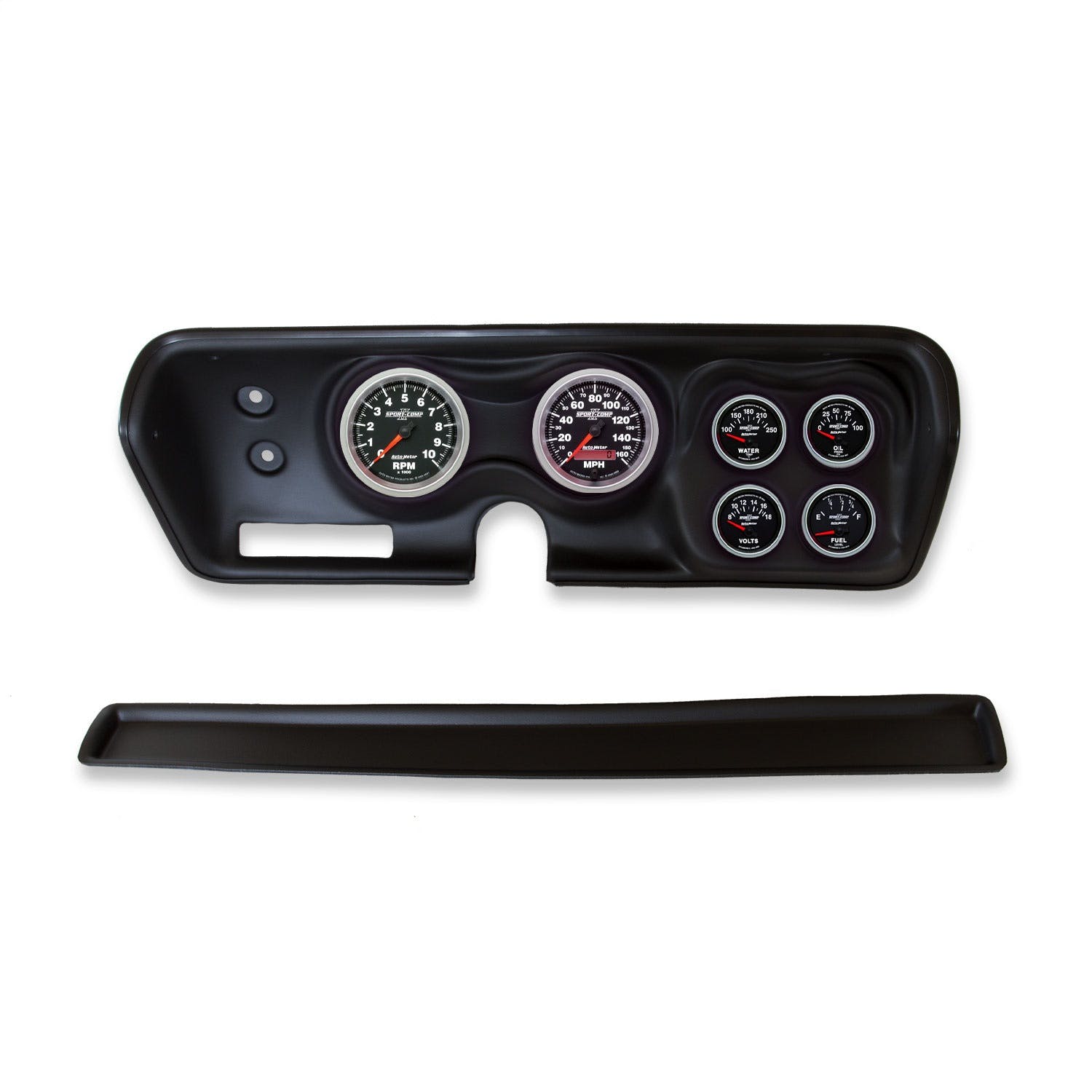 AutoMeter Products 2140-12 6 Gauge Direct-Fit Dash Kit B-Body/Chrgr/GTX/Road Runner/Sat 71-74 Sport-Comp II