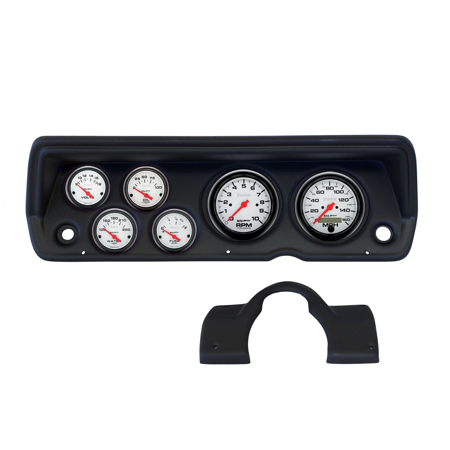 AutoMeter Products 2141-09 6 Gauge Direct-Fit Dash Kit, A-Body / Duster / Demon / Dart 70-76, Phantom