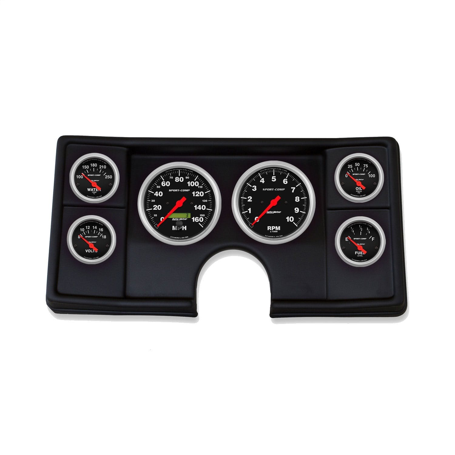 AutoMeter Products 2143-11 6 Gauge Direct Fit Dash Kit, Malibu/El Camino/Montecarlo 82-87, Sport-Comp