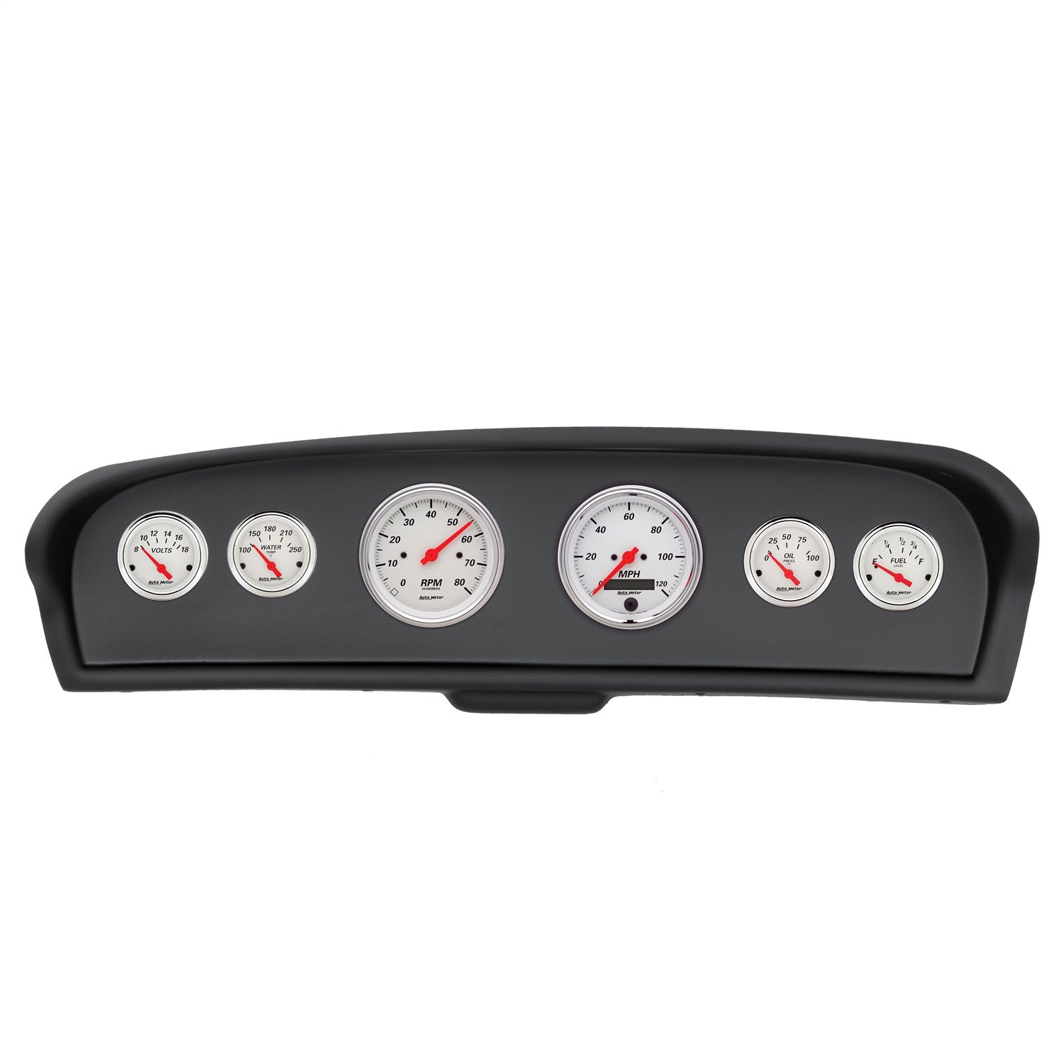 AutoMeter Products 2144-03 6 Gauge Direct-Fit Dash Kit, Ford Truck 61-66, Arctic White