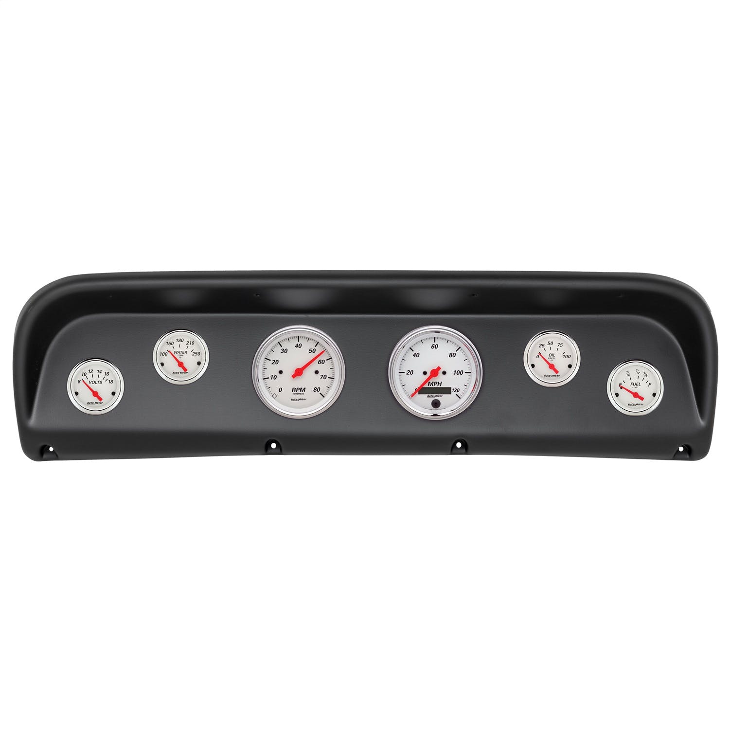 AutoMeter Products 2145-03 6 Gauge Direct-Fit Dash Kit, Ford Truck 67-72, Arctic White