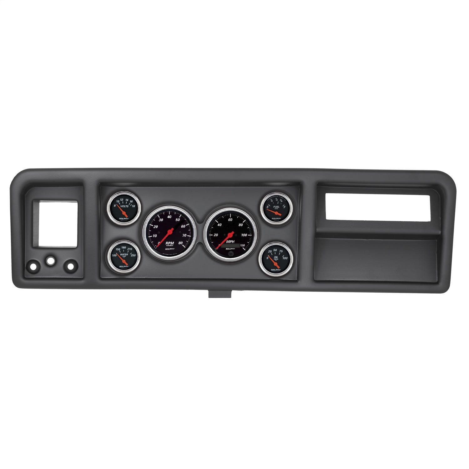 AutoMeter Products 2146-06 6 Gauge Direct-Fit Dash Kit, Ford Truck 73-79, Designer Black