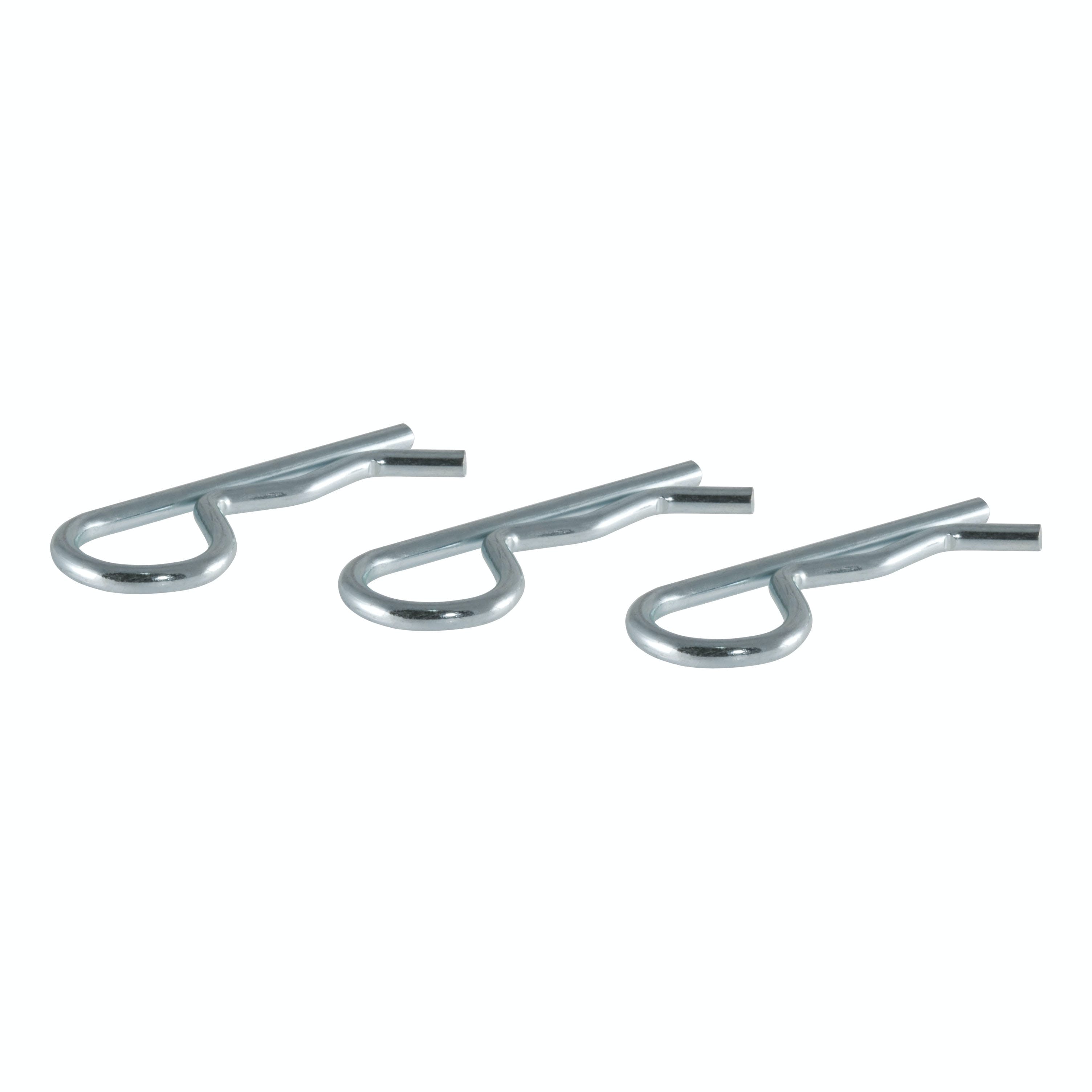 CURT 21602 Hitch Clips (Fits 1/2 or 5/8 Pin, Zinc, 3-Pack)