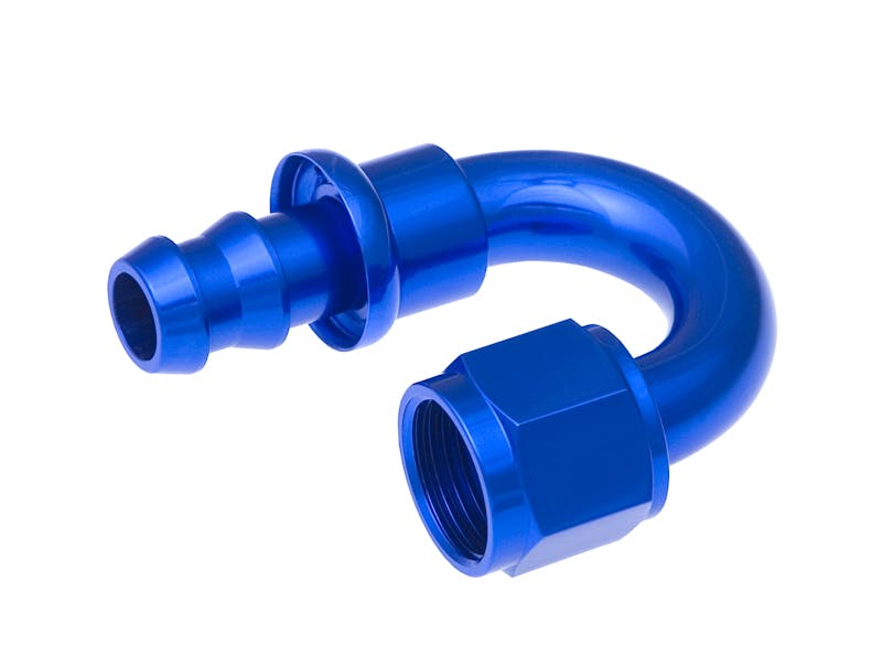 Redhorse Performance 2180-10-1 -10 180 degree AN/JIC hose end push lock - blue
