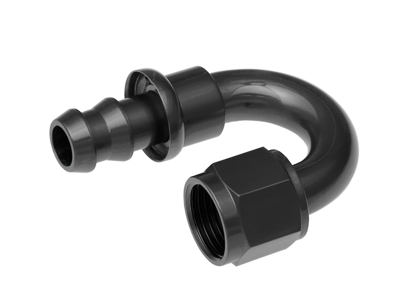 Redhorse Performance 2180-10-2 -10 180 degree AN/JIC hose end push lock - black